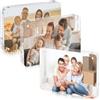 lalago 3pcs 6x9cm Portafoto da Tavolo con Angoli Arrotondati, Cornice Magnetica in Acrilico, Trasparente Portafoto Senza Cornice Bifacciale Display per Carta fotografica Instax Mini Esporre Foto