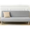 Generico Copridivano Letto Senza Braccioli - Fodera Elasticizzata Lavabile Antiscivolo per Divano Letto Pieghevole 2/3 Posti, Protezione Completa, 14 Colori Disponibili (Grigio Argento, 190-230cm)