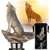 LKKCHER NOVELTY Tappi di vino vintage lupo statuina 3D lupo figurina tappo vino con sacchetto regalo per vino spumante accessori creativi birra decorazione bar cucina compleanno festa festa del papà Natale