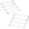 Lifewit Espositore Profum, Trasparente Espositori Acrilico, Alzate per Espositori per Cupcake, Buffet, Dessert, Smalti per Unghie, Spezie, Cosmetici, 4 Livelli, 2 Confezione, 30 cm