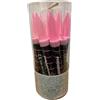 Pyrogiochi Candele Fontana Luminosa per Torta - Confezione da 15 Pezzi Fiamma Rosa - Durata 50 Secondi Ideali per Compleanni e Feste