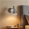 B·LED BARCELONA LED BARCELONA LED Applique Da Parete Melisa E27 Orientabile Cromo | Alluminio, paralume asimmetrico, interruttore integrato, 130 x 120 x 300 mm, camera, lettura, interno IP20