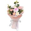 Generic Fiore Lavorato a Maglia Bouquet di Fiori All'uncinetto Fiore Conservato, Regalo di per Il Compleanno Del Giorno Del, ROSA