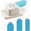 Wisecoco Paper Corner Rounder 3 in 1 Corner Paper Punch Rounder Tag Shape Leva Action Craft Punch per Paper Craft