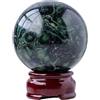 DECORN Sfera di Pietra di Gemma cristallina di Malachite Naturale con Supporto Palla di Cristalli di guarigione di Reiki per Decorazioni, Reiki, Meditazione, divinazione,50~60mm