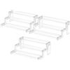 Lifewit Espositore Profum, Trasparente Espositori Acrilico, Alzate per Espositori per Cupcake, Buffet, Dessert, Smalti per Unghie, Spezie, Cosmetici, 3 Livelli, 3 Confezione, 30 cm