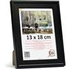 3-B - Cornice portafoto modello Salo in nero - 13 x 18 cm - con vetro acrilico