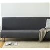 Generico Copridivano Letto Senza Braccioli - Fodera Elasticizzata Lavabile Antiscivolo per Divano Letto Pieghevole 2/3 Posti, Protezione Completa, 14 Colori Disponibili (Grigio Scuro, 150-190cm)
