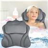 GUHAOOL Cuscino da Bagno, Cuscino Vasca da Bagno 4D Mesh,Cuscini per Vasca da Bagno Ergonomici,Cuscini Poggiatesta da Vasca,può Supportare la Testa,Il Collo,la Schiena,per Vasca da Bagno,Spa Domestica