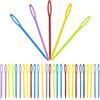 DAVIDJAMESCLARKE 30 pezzi aghi da cucito in plastica multicolore per bambini, Aghi per Tessere, Aghi da Tappezzeria, Aghi per Ricami per Occhi Grandi, 9 cm, lavori di artigianato e progetti di aghi