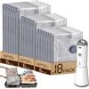 Vacbird Sacchetti Sottovuoto Vestiti con Pompa Sottovuoto Senza Fili, 18 Pezzi (6 * 40x50cm, 6 * 40x60cm, 6 * 50x60cm), Riutilizzabile Buste Sottovuoto Vestiti da Viaggio per Maglioni, Camicia, Viaggi