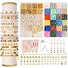 Lynnmos Heishi - Kit di perline in argilla polimerica, 8000 pezzi, 2 scatole, 24 colori, per la creazione di braccialetti, kit per la creazione di gioielli con ciondoli e confezione regalo per ragazze