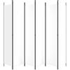 Homgoday Divisorio a 4 Pannelli Bianco 300x220 cm Tessuto, Privacy Divisorio per Ambienti, Pieghevoli Paravento da Interno Separé Divisorio Pannelli Divisori Decorativi per Interni Casa Ufficio
