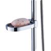HsentimenH Portasapone da Bagno Portasapone in Materiale ABS Porta Sapone per Asta Doccia Porta Sapone Regolabile per Asta da Doccia Pratico, Ideale per Bagno, Doccia, Scuola, Cromato, Adatto per Tubo da 22 mm