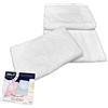 Tex family Set Asciugamani Spugna Tela Aida da ricamare Punto Croce 1+1 con OBLÒ Viso E OSPITE Complete di Sacco Washy - Bianco