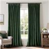 Woaboy Tenda in Velluto con Nastro Arricciato Verde Abete Tende in Velluto Oscuranti Set da 2, Belle, Spesse e Pesanti Soggiorno Camera da Letto Oscuramento Tenda Termica, H300 x L140 cm