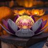 AUEJACKY Lampada solare da esterno, lanterna solare a forma di fiore di loto con effetti luminosi a luce bianca calda, lampade solari da giardino IP44 impermeabili per terrazza, cortile, prato, balcone