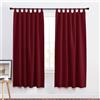 PONY DANCE Tenda Oscurante Termica Isolante Freddo e Caldo per Interni 2 Pezzi 140x160 CM Tende Corte Natalizie con Passanti per Camera da Letto, Rosso