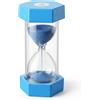 FIUTEKO Clessidra 3 Minuti, timer in vetro Timer Esagonale Anticaduta con Guscio ABS & Vetro Colorato Sabbia Orologio Sabbia Fine Fluente Orologio da Denti per Bambini per Scuola, Cucina, Bagno, Gioco