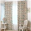 GYROHOME - Tenda oscurante per bambini, con motivo zoo di animali, con occhielli termici, isolanti per oscurare la stanza e ridurre il rumore, 2 pannelli, 132 x 274 cm