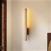 NOCHX Applique Murale Lunga Lineare WabiSabi Pietra Travertino Naturale Lampada Da Parete Luce Da Parete LED 55cm/90cm Illuminazione Per Camera Soggiorno Corridoio Hotel Caffe(Rectangle 55cm)