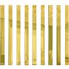 Lioaeust Piastrelle a specchio, 10 pezzi, a strisce lunghe, in acrilico, a mosaico, effetto riflettente, per soggiorno, camera da letto, divano, pareti, 5 × 50 cm (oro)