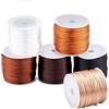 PH PandaHall 180m Corda di Seta in Nylon 6 Colori Cordoncino di Raso 1mm Cordino di Seta per Nodo Cinese Macramé Bordatura Creazione di Gioielli Bracciale Collana