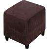ELYSYSRL Copri Pouf Quadrato/Rettangolare Elasticizzato, Spandex Copertura Dell'Ottomano 50x50/80x80/40 x 40/90x90 Cover Moderna Copri Poggiapiedi Poltrona per Soggiorno, Morbido Lavabile Fodere per Sgabello (