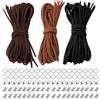 YMTWSRY 3 Pezzi Cordino Per Collane, 10 m x 3 mm Cordoncino Per Collane con 100 Fibbie Cordino Cuoio per Realizzare Gioielli Artigianato Fai da Te