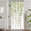 Uiiooazy Tenda Doccia Verde Salvia, Tenda da Doccia Astratta Foglie di Eucalipto Verdi Tenda per Doccia Antimuffa Impermeabile Tessuto in Poliestere Lavabile Tenda da Bagno con 6 Ganci 90x180cm