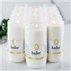 Hofer Friedlicht Set di 12 luci a olio per composizione, misura grande n. 7 [bianco] circa 100 ore, durata di combustione, luce per lanterna funeraria, luce per funerale, cimitero..