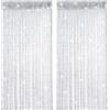 Orixo 2 Pezzi Tenda a Fili per Porta, 100 x 200 cm Tenda Antimosche, Divisori Per Stanze, Decorazioni per Stanze, Adatte per Matrimoni, Bar, Ristoranti, Porte (Grey)