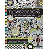 Test Pattern Press Flower Designs Adult Coloring Book: Black Background Edition, Volume 1