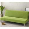 Generico Copridivano Letto Senza Braccioli - Fodera Elasticizzata Lavabile Antiscivolo per Divano Letto Pieghevole 2/3 Posti, Protezione Completa, 14 Colori Disponibili (Verde Senape, 120-155cm)