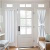 LINFKY Tenda Per Porta Oscurante - Privacy Per Finestra Isolata Termicamente Per Soggiorno Tenda Per Porta Scorrevole In Vetro Francese Con Tieback 1 Pannello (Greyish White,64 x 182 cm, 1 pannello)