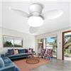 Dceinz Ventilatore Da Soffitto Con Luce A 3 Lame Timer Dimmerabile Motore Dc Reversibile Silenzioso A Sei Velocità Lampadario Con Ventilatore Da Soffitto Funzione,Bianco-25