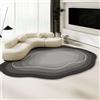 DAGIN Tappeto di Forma Irregolare,Tappeti da Soggiorno Lavabili Antiscivolo,Tappeto Ovale Moderno con Accento Astratto per La Decorazione del Pavimento della Camera da Letto (Color : C, Size : 50x80cm)