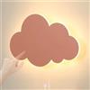 GZZBMY LED Camera Bambini Lampada da Parete con Interruttore Touch Luce da Parete 12W Interno Cloud Applique da Parete Luce Notturna Moderno 3000K/4000K/6000K Soggiorno Ufficio (Rosa,Luce Calda)