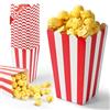 Chumix 60 Pezzi Sacchetti Pop Corn, Contenitore per Caramelle, Piccoli Sacchetti Popcorn, Popcorn Caramello, Porta Pop Corn Festa a Righe Per Serate al Cinema, Natale, Matrimoni, Spuntini Feste