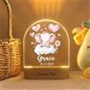 Wxexopowk Luce Notturna Bambini Personalizzata - Regalo Battesimo Bimbo e Bimba Personalizzabile, Luce Led 3d Notturna Per Camera Da Letto, Idea Regalo Neonato, Regalo Bimbo bimba compleann, Stile 3