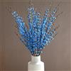 OUKEYI, 8 pezzi di fiori artificiali di gelsomino alti 75 cm, bouquet di fiori finti, piante di gelsomino artificiali, rami secchi per decorazioni di matrimoni, casa, feste, ufficio, fai da te (Blu