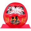 Zerodeko Daruma Bambola rossa, piccola Daruma giapponese, statuetta in ceramica Feng Shui, statuetta in ceramica di Darumas, decorazione per scrivania A