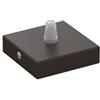 Top Light Rosone Quadrato Metallo Marrone 1 Foro 8X8Cm