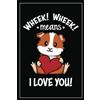 Majosta Guinea Pig Journal - Guinea Pig Gifts: Wheek wheek means I love you! perfect for the guinea pig lover, guinea pig mom, great guinea pig gift for mom, ... guinea pig themed gift and guinea pig diary