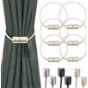 Milaloko 6 Pack Forte Tenda Magnetica Tiebacks con più Spessa Corda di Torsione Decorativa Tie Backs Holdbacks per Tende Tenda Finestra, Beige