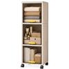 CARTOSPEDÌA Mobiletto Bagno Salvaspazio 3 Livelli con Ruote - Organizer Salvaspazio ROBUSTO e Ante Trasparenti (20x30x85,5 cm) per Bagno,Cucina e Lavanderia - Carrello Portaoggetti Verticale - Facile da Montare