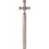 Holyart Accessori per Benedizione: Aspersorio Croce Ottone Argento 20 cm