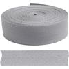 Aerzetix K42083 Nastro gallone Twill a Spina di Pesce 9 Metri x 22mm / in 80% Cotone e 20% Poliestere/Colore Grigio Chiaro