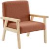 Alice's Garden Poltrona scandinava per bambini in tessuto bouclé e legno di hevea Terracotta - 47x43.5x50 cm