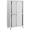 Royal Catering RCDC-100 - Armadietto alto in acciaio inox, 1000 x 500 x 1800 mm, in acciaio inox